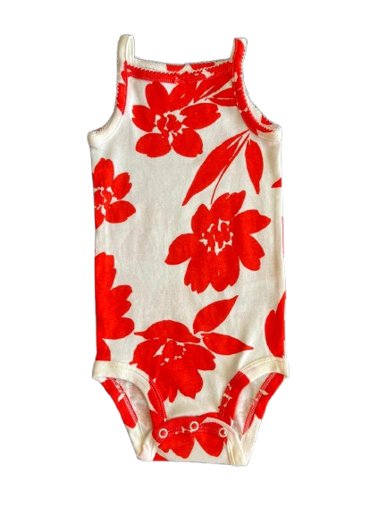 Producto - Body para Niñas marca Carter's Red White Flowers
