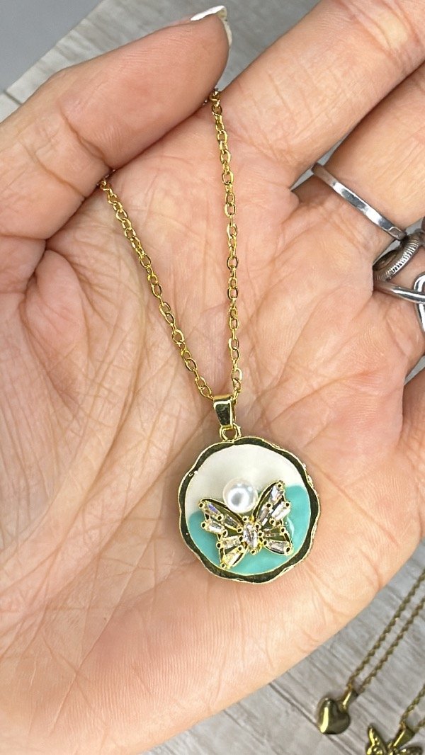 Producto - Cadena esmaltada mariposa