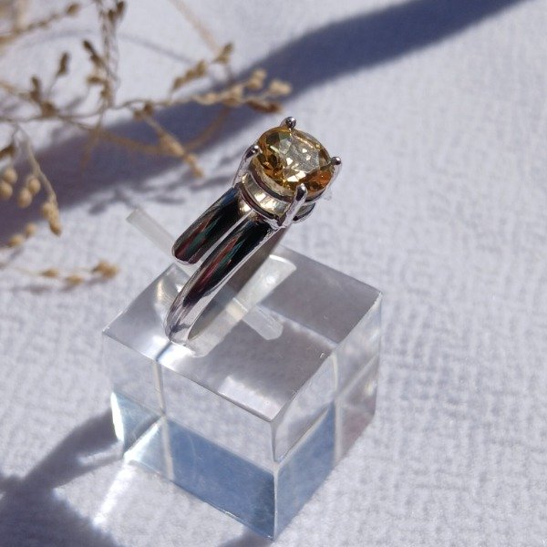 Producto - Anillo Plata 925 Citrino Ajustable - 4