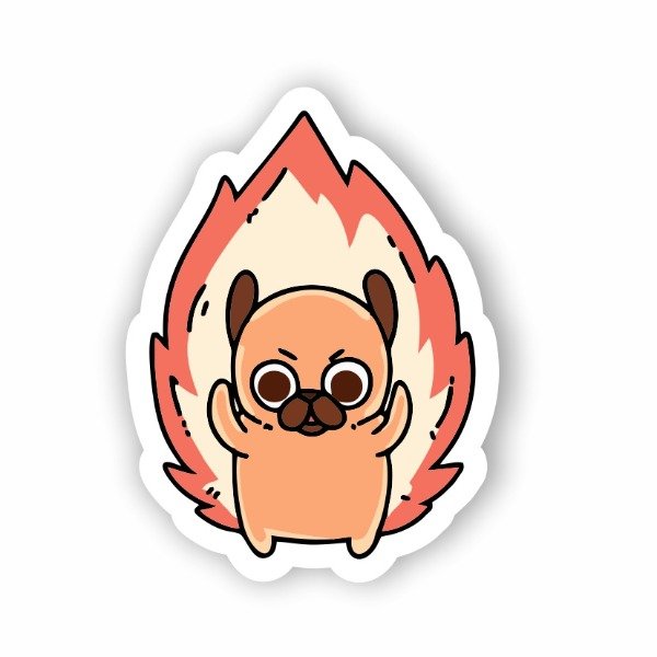 Producto - ST00088 Pug fuego