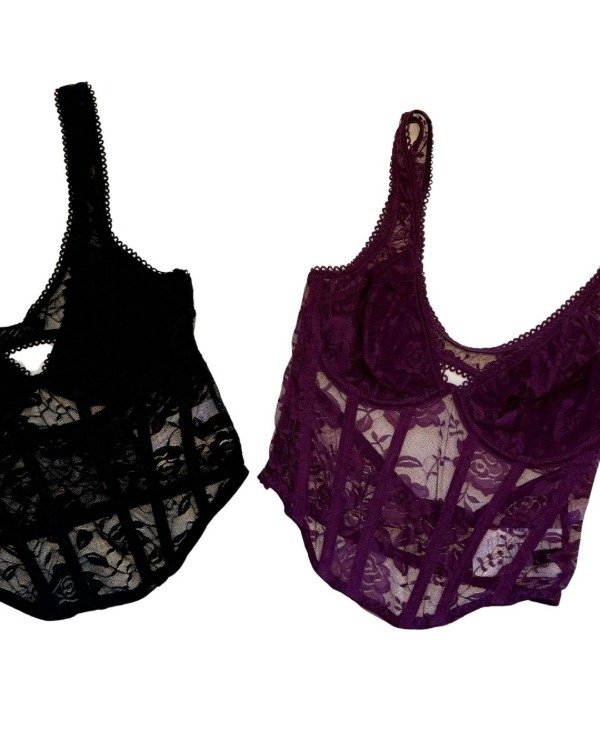 Producto - Dúo de Corsets de Encaje Floral - 0