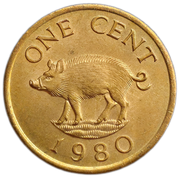 Producto - Bermudas 1 Cent 1980 Jabalí Km#15 XF