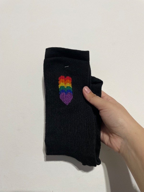 Media caña adulto corazon LGBT negro