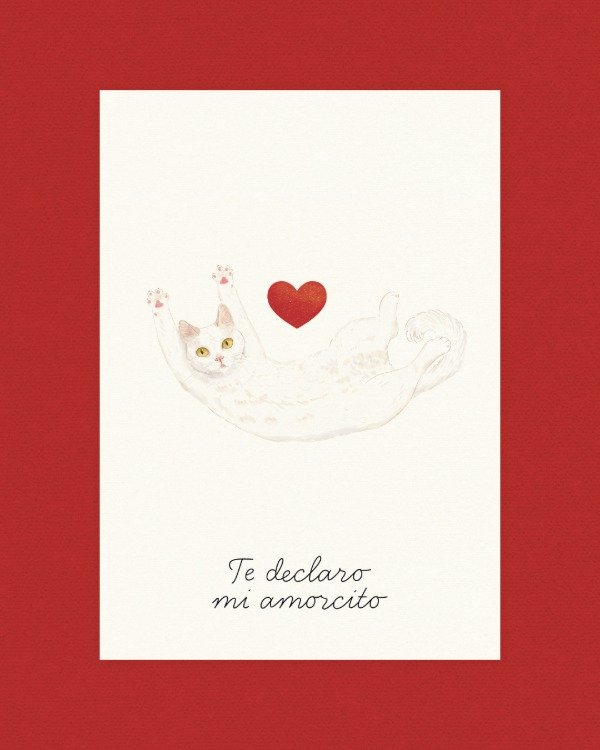 Producto - Postal Amorcitos - blanco