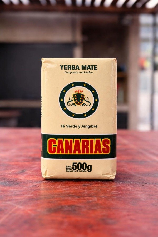 Producto - Yerba Mate Canarias Te Verde y Jengibre 500 G