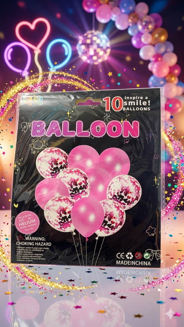 Producto - SET GLOBOS CON COFETTI 10 PIEZAS