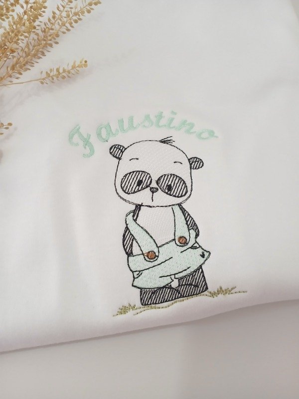Producto - Manta panda  verde agua - 1