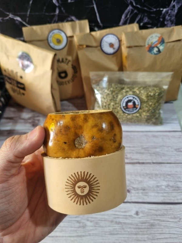 Producto - Mate Galleta con Soporte Grabado del Sol de Mayo - 7