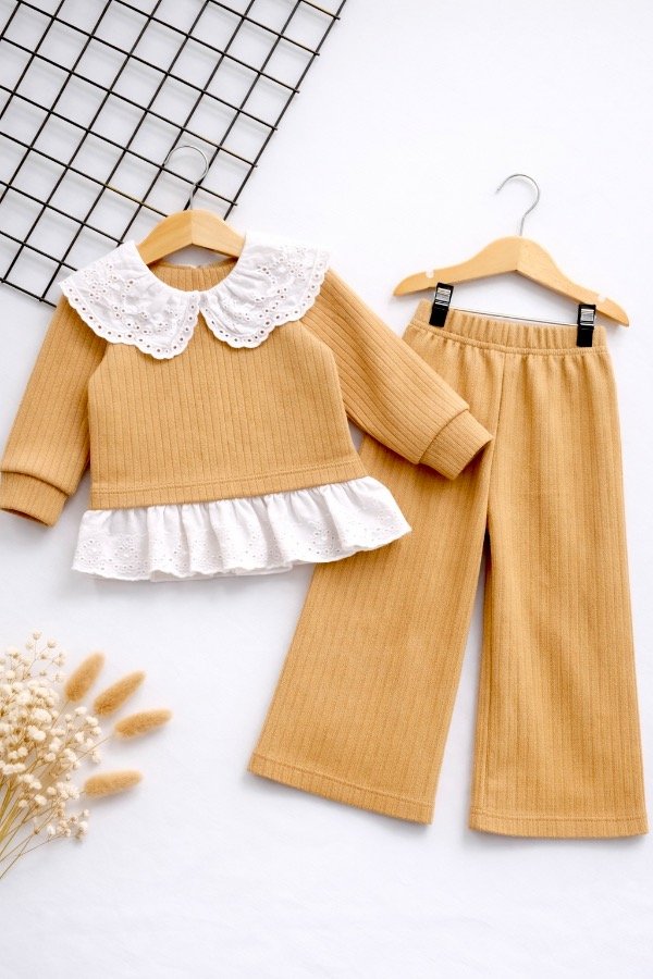 Producto - CONJUNTO NINA CAMEL (BUZO + PALAZO)