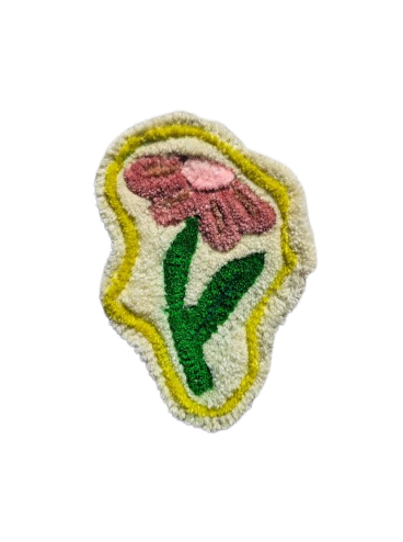 Producto - Tapiz decorativo tufting MARGARITA ROSA estilo floral moderno