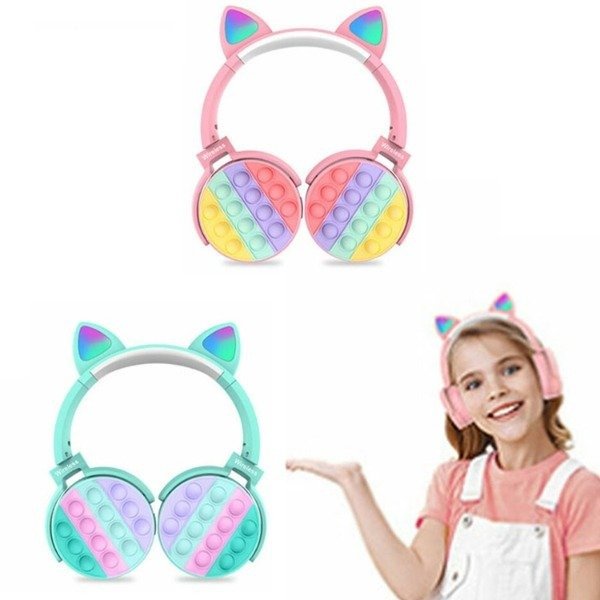 Producto - Vincha Bluetooth Gatito POPIT con Luz Led