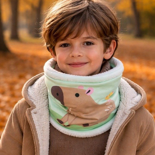 Producto - Cuellito polar Pancho el carpincho. Talle 2. 4 a 8 años