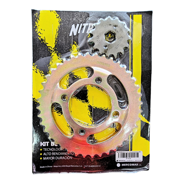 Producto - MOT- KIT CORONA Y PIÑON NITRO STORM 125 15T 40 T