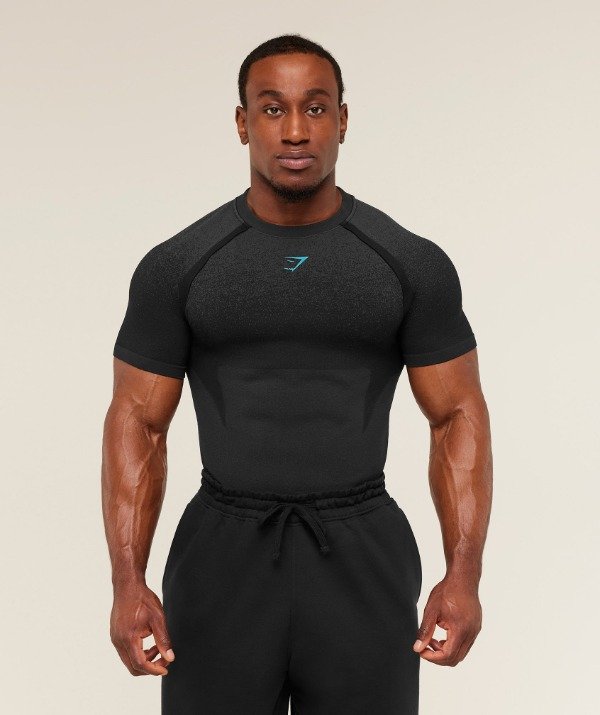 Producto - Shadow Seamless T Shirt Black/Brand Blue