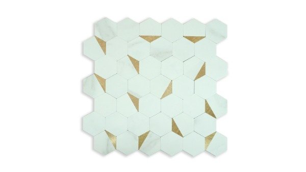 Producto - Mosaico autoadhesivo Panal de oro 30 x 30 cm Muresco