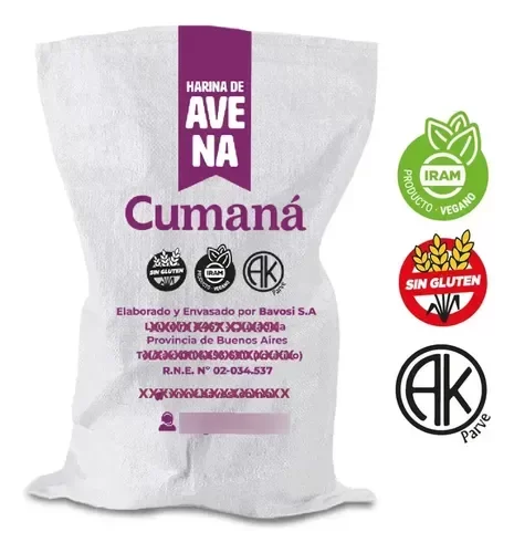 Producto - Harina De Avena K Sin Gluten Cumana 5Kg