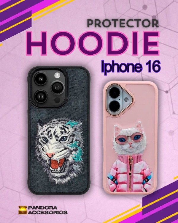 Producto - Funda Hoodie 3D Diseño Iphone 16 - 0