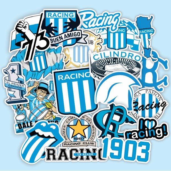 Producto - Pack 20 Stickers Vinilo Uv Premium - Racing