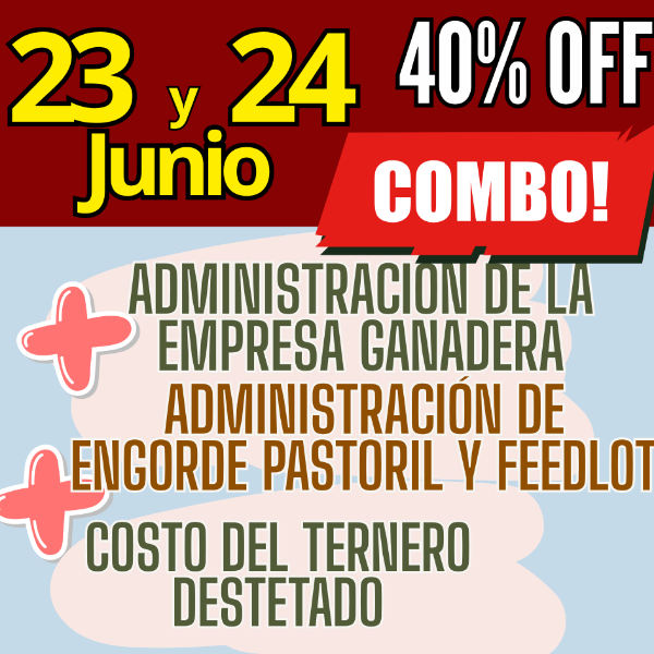 Producto - COMBO 3 CURSOS:Gestión Ganadera + Costo del Ternero + Engorde Pastoril y Feedlot