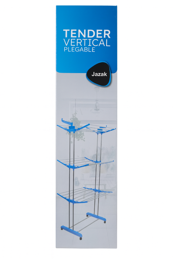 Producto - Tender Vertical Plegable Jazak  Acero Inoxidable 3 Niveles