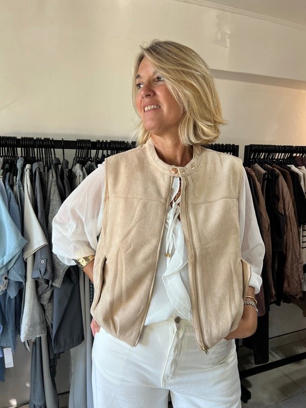 Producto - Chaleco gamuza bomber