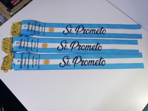 Producto - Banda juramento a la bandera personalizada con nombre