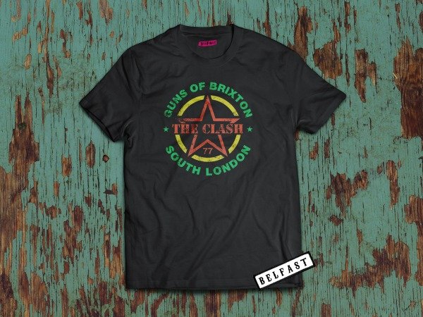 remera the clash guns of brixton