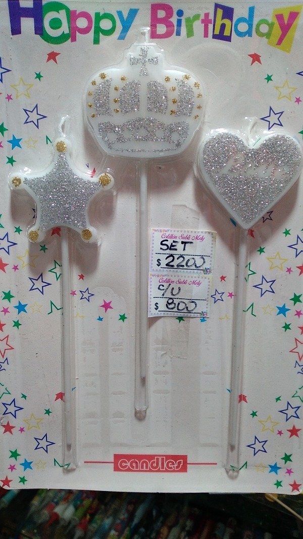 Producto - SET DE VELA ESTRELLA CORAZON Y CORONA
