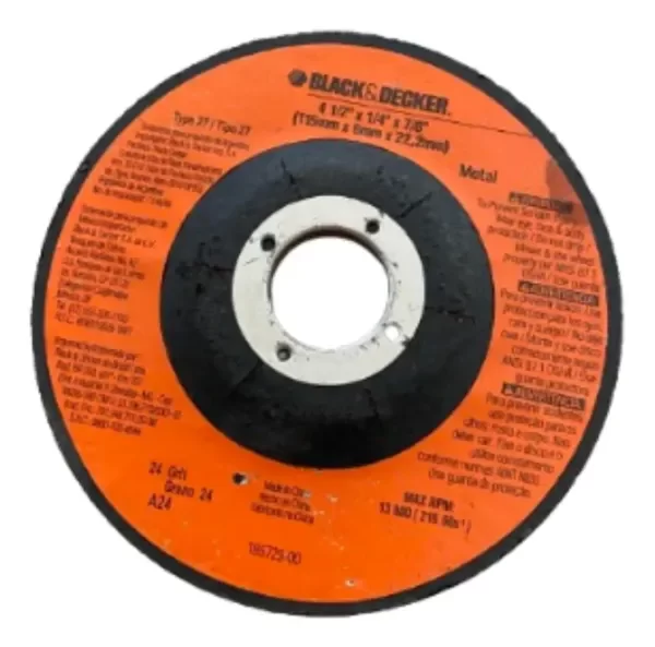 Producto - Disco Centro Centro deprimido Black Decker 115 X 3 x 22mm