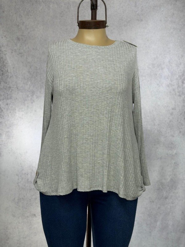 Producto - REMERA DONATO GRIS MORLEY BOTONES EVASE