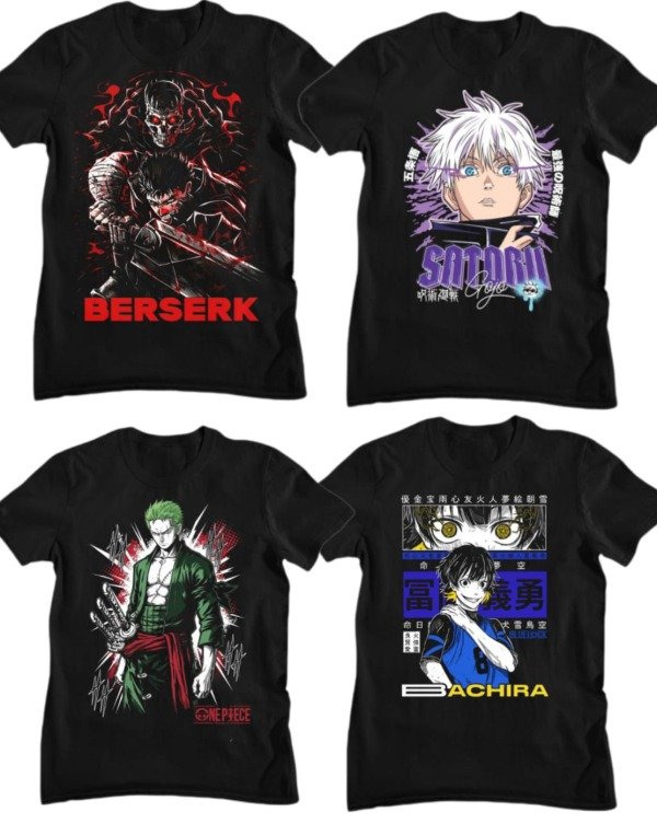 Producto - Remeras Jujutsu-Berserk- One Piece- Blue Lock (ingrese para elegir Modelo)