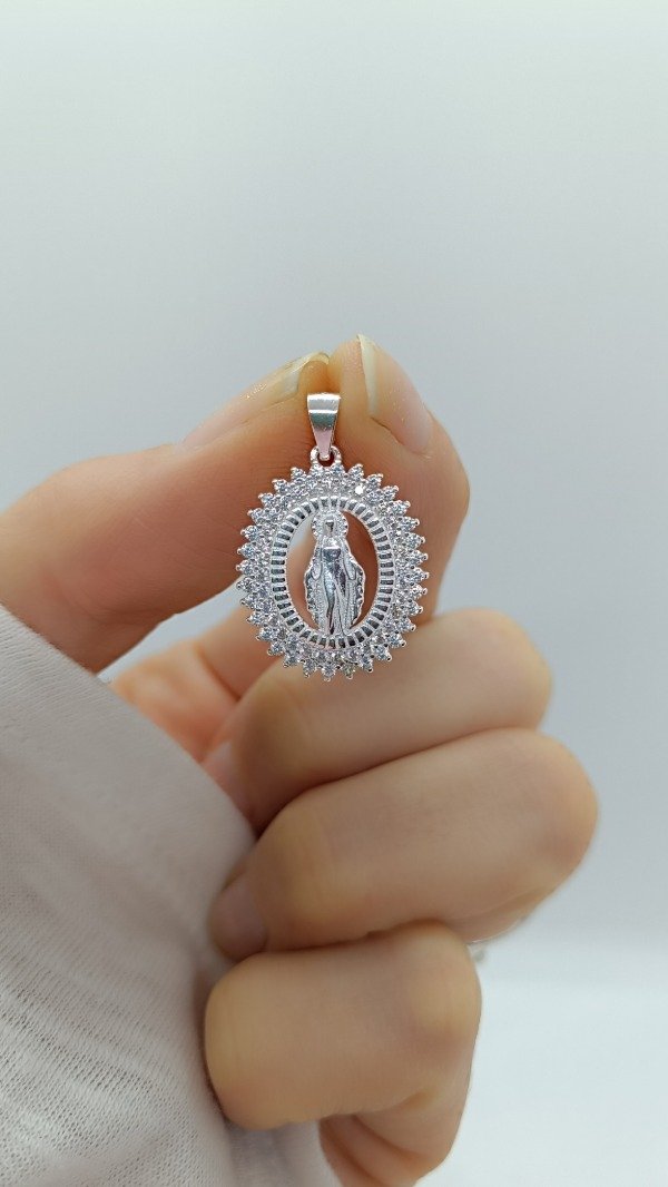 Producto - Dije Virgen Medalla Milagrosa (microcubics)