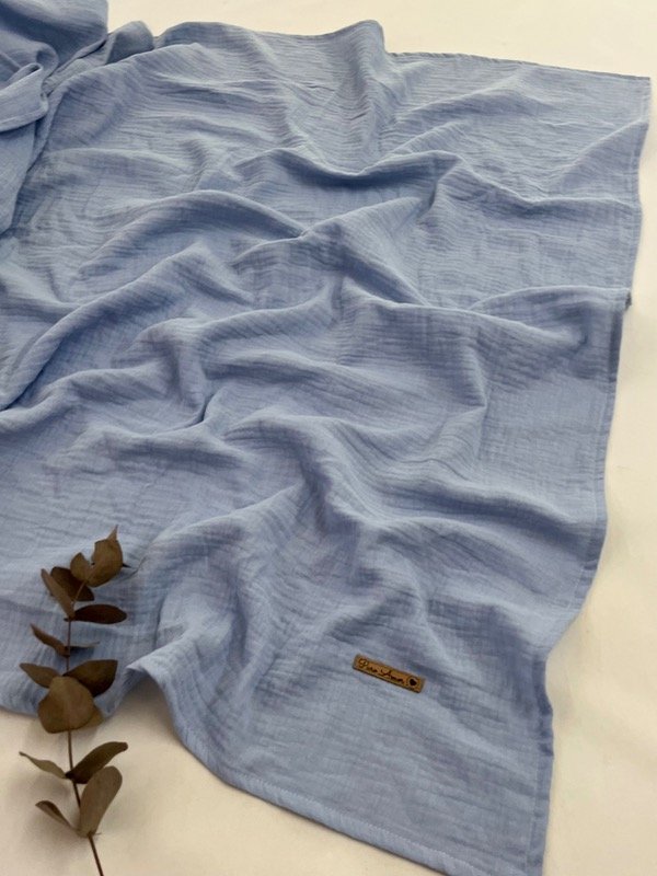 Producto - Manta baby cotton celeste