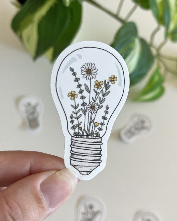 Producto - Sticker Blanco UV - Lampara Florece