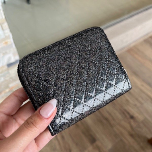 Producto - Billetera pocket negra brillos