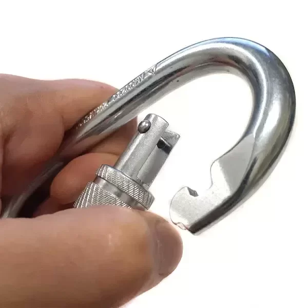 Producto - Mosquetón Carabinero Oval Acero Rosca Manual DeltaPlus AM002SJ