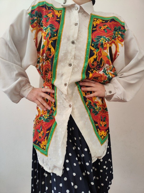 Producto - Camisa Flores y Guardas Amazona