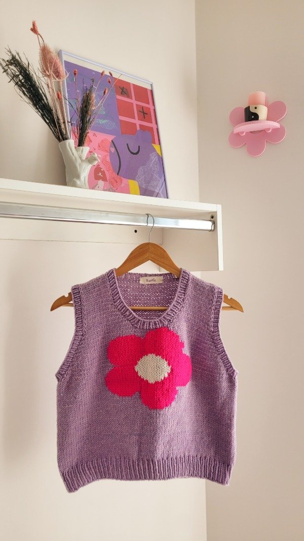 Producto - Chaleco flor lila