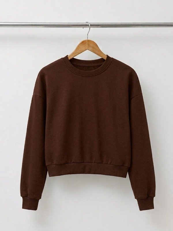 Producto - Buzo oversize corto frizado - Chocolate - 0