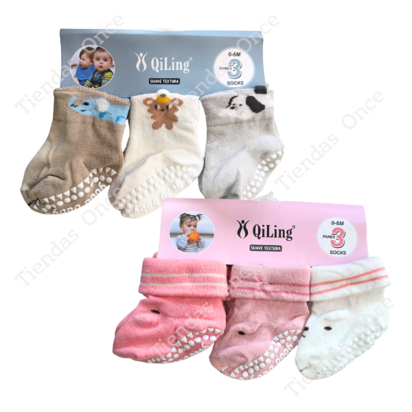 Producto - Medias bebe con antideslizantes - Por docena