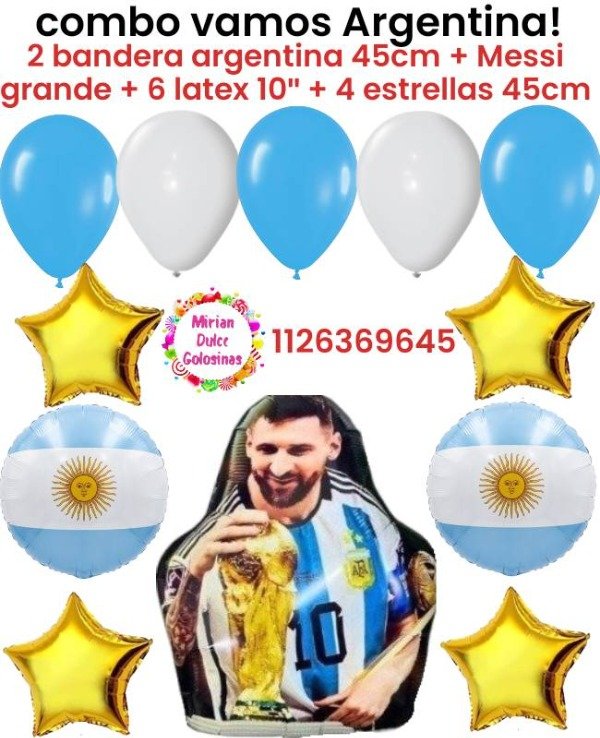 Producto - Set globos argentina messi