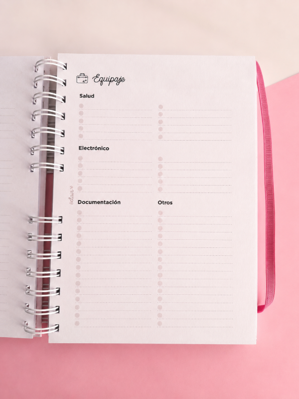 Producto - Cuaderno de viajes Planisferio rosa - 2