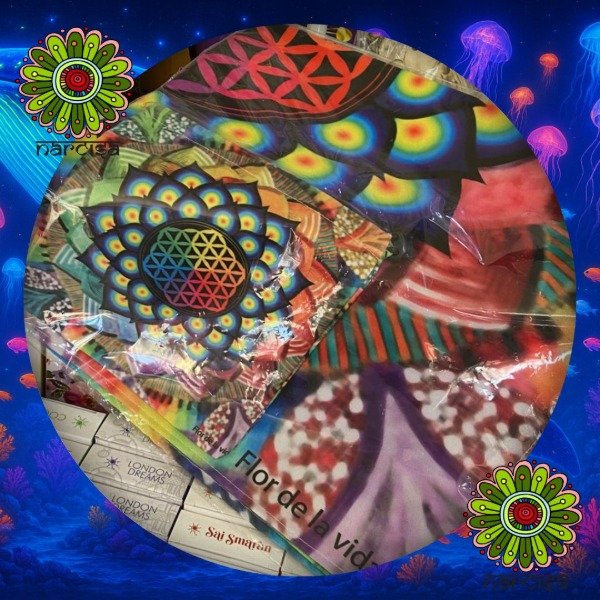 Producto - Paño con bolsita Flor de la vida