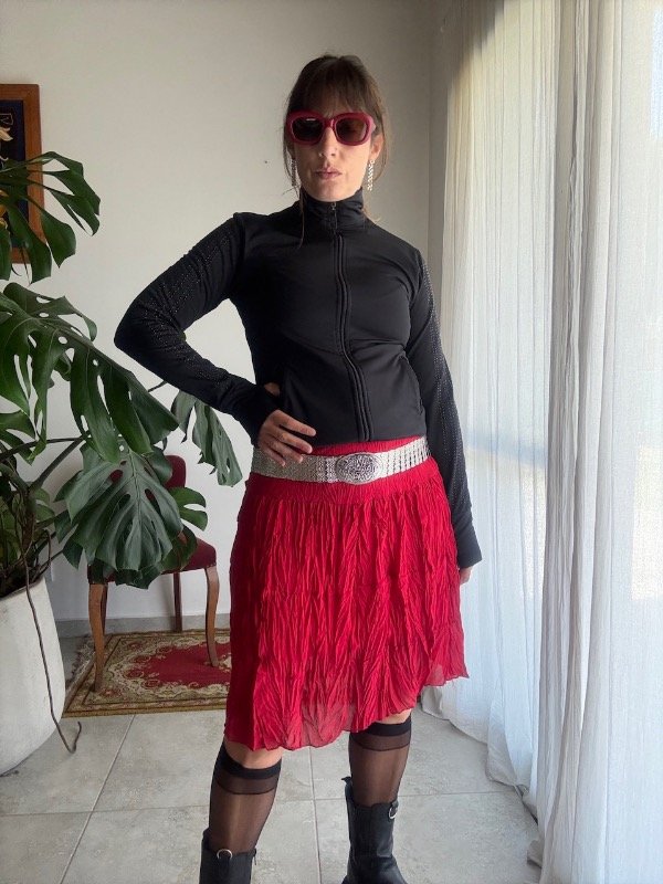 Producto - Falda gasa roja