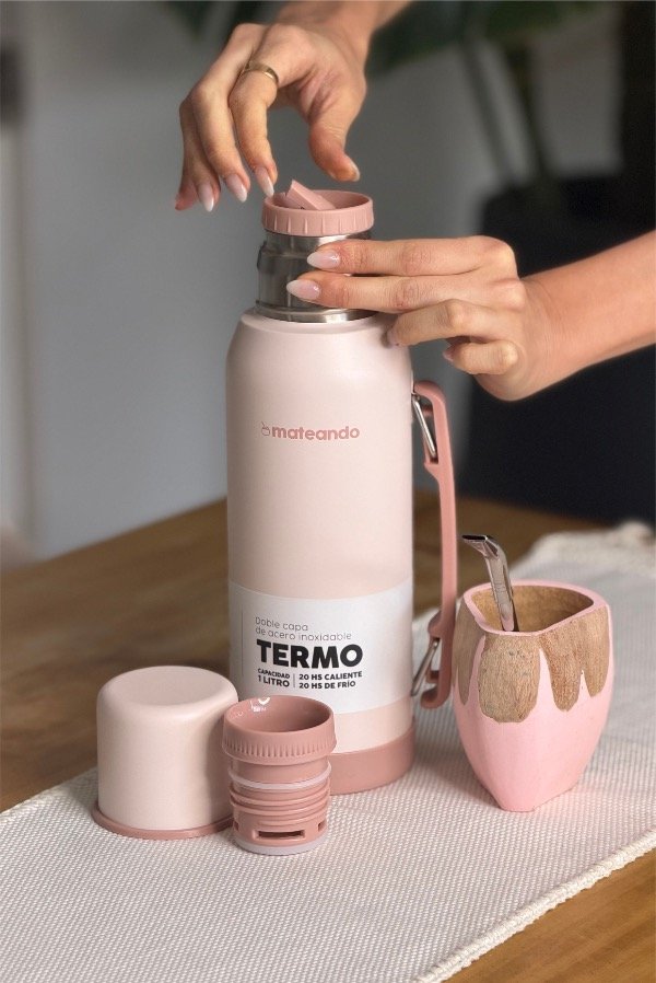 Producto - SET VACA ROSE QUARTZ RANCHERO + TERMO MATEANDO ROSE QUARTZ 1 L + BOMBILLA - 2