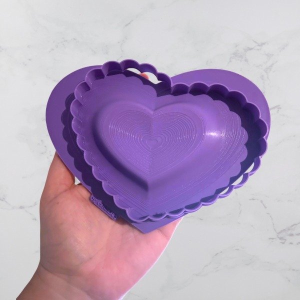 Producto - Raviol en forma de corazón apoya cuchara: Contramolde + cortante