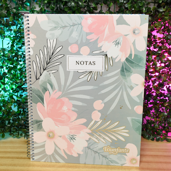 Producto - CUADERNO C/ESPIRAL FLORAL T/ENC A4 80H 977251