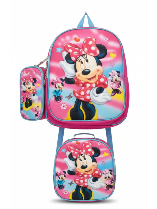 Producto - Minnie Combo Mochila + Cartuchera + Lonchera