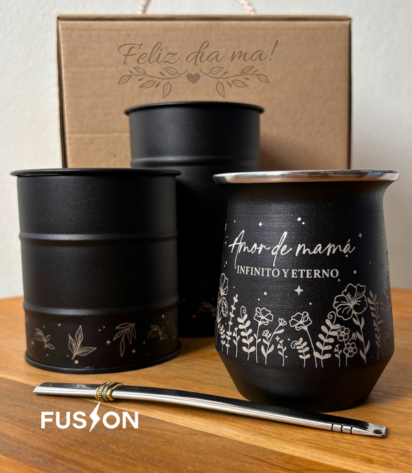 Producto - Combo Box Mate Térmico + Bombilla + Set de Latas