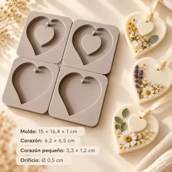 Producto - MOLDE SILICONA TAGS ETIQUETA PERFUMERO CORAZONES